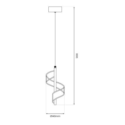 LED Lühter LARGO LED/10W/230V kuldne