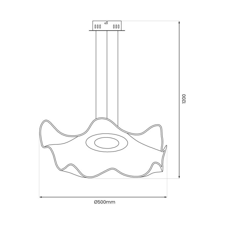 LED Lühter LARGO LED/16W/230V kuldne