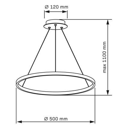 LED Lühter LEA LED/20W/230V 4000K d. 50 cm matt kroom