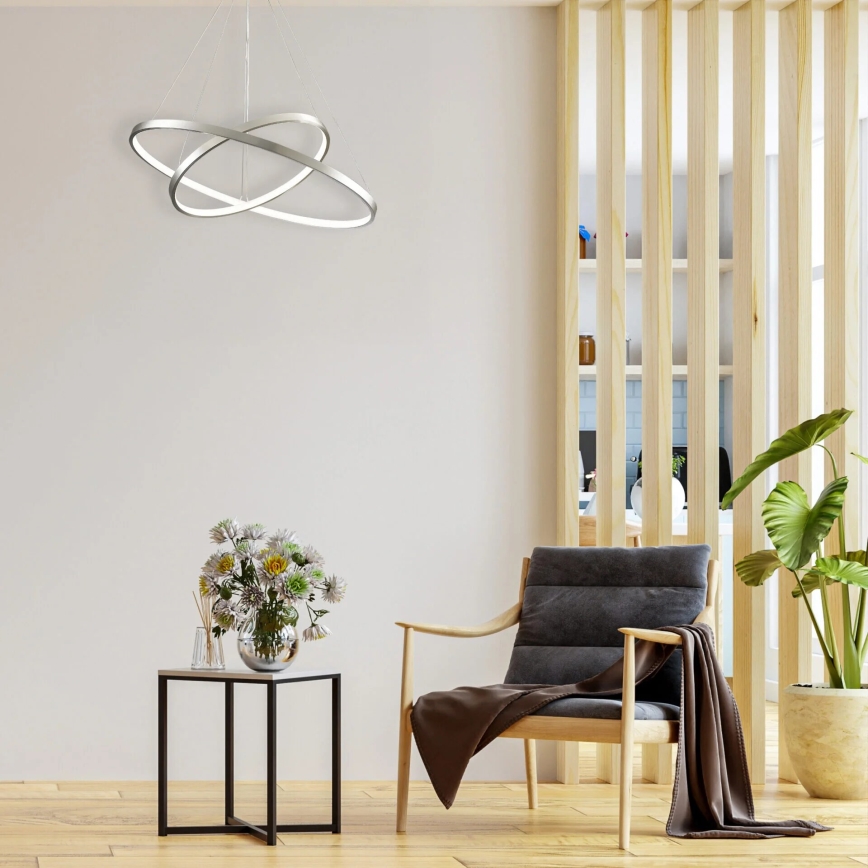 LED Lühter LEA LED/35W/230V 4000K d. 60 cm matt kroom