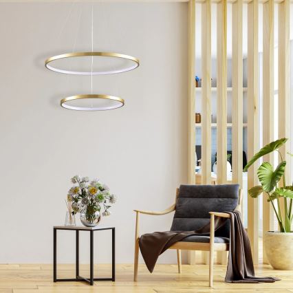 LED Lühter LEA LED/35W/230V 4000K d. 60 cm kuldne