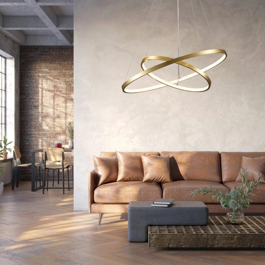 LED Lühter LEA LED/35W/230V 4000K d. 60 cm kuldne