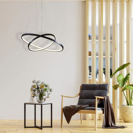 LED Lühter LEA LED/35W/230V 4000K d. 60 cm must