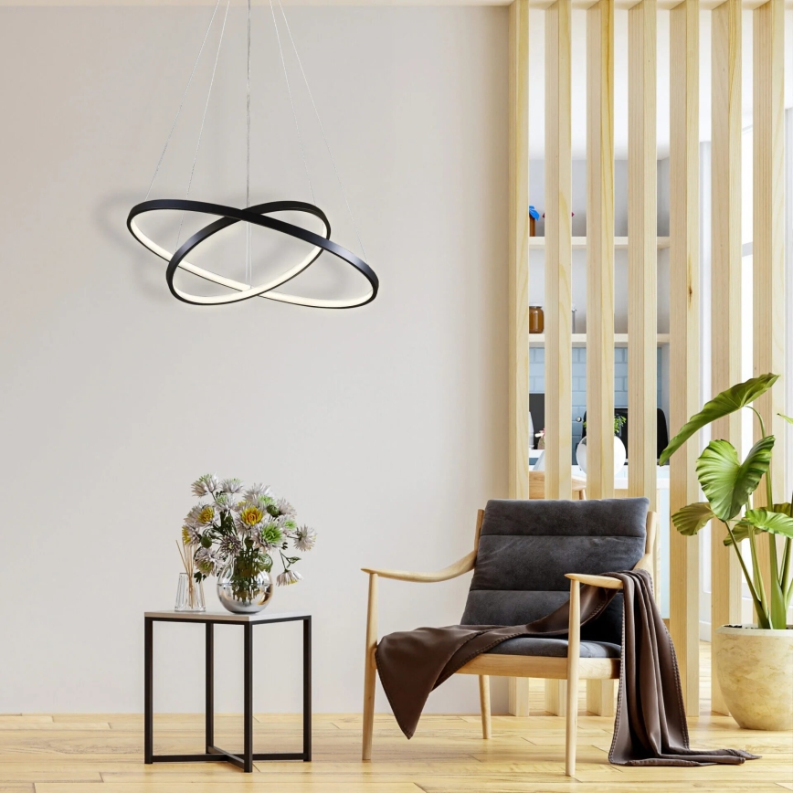 LED Lühter LEA LED/35W/230V 4000K d. 60 cm must