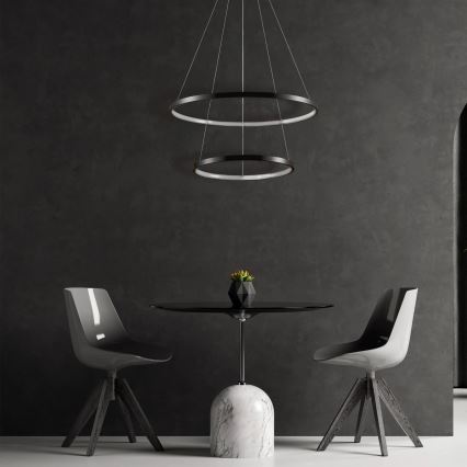 LED Lühter LEA LED/35W/230V 4000K d. 60 cm must