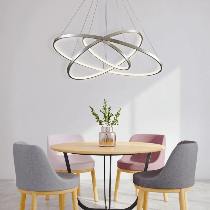 LED Lühter LEA LED/60W/230V 4000K d. 80 cm matt kroom