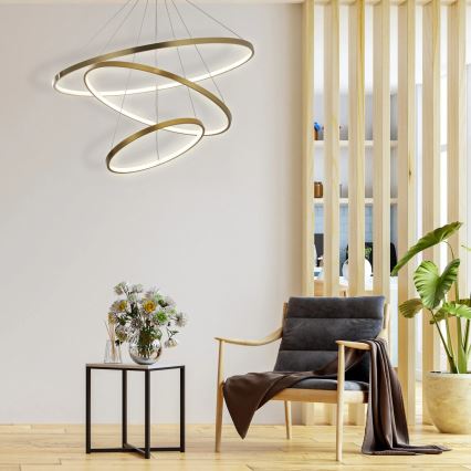 LED Lühter LEA LED/60W/230V 4000K d. 80 cm kuldne