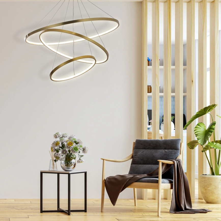 LED Lühter LEA LED/60W/230V 4000K d. 80 cm kuldne