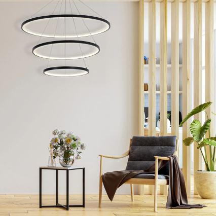 LED Lühter LEA LED/60W/230V 4000K d. 80 cm must