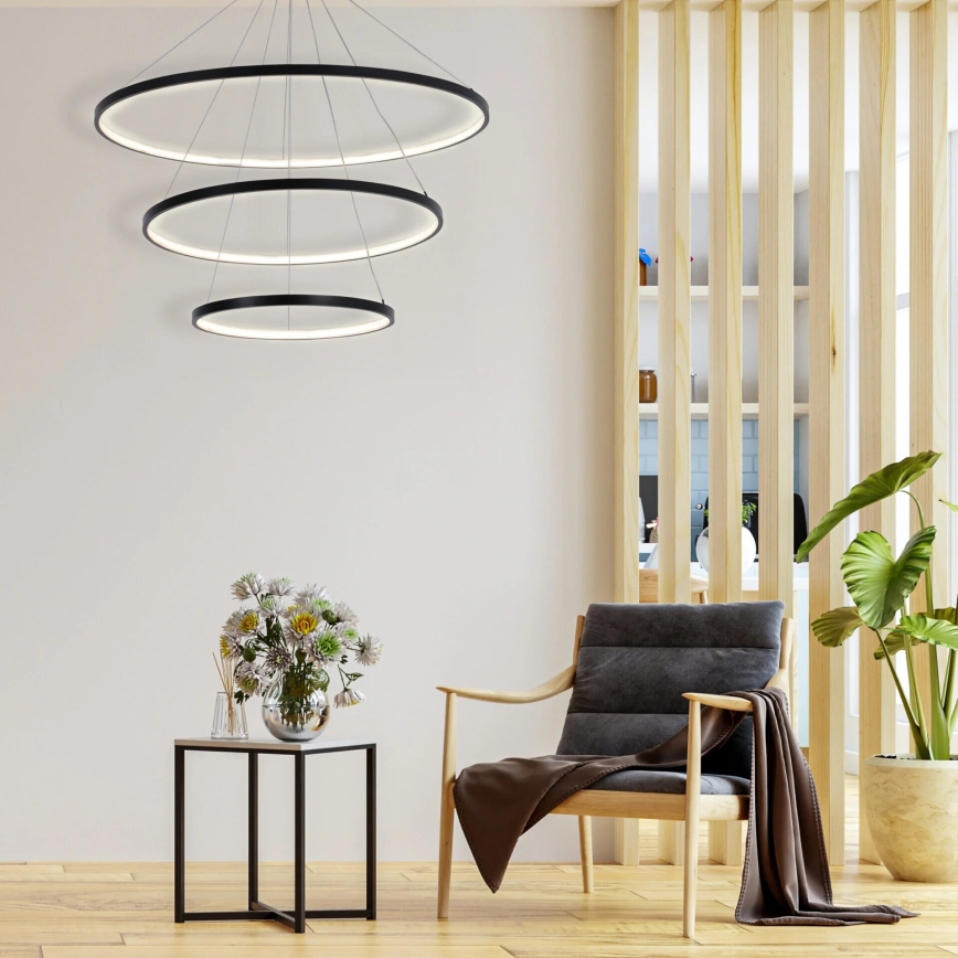 LED Lühter LEA LED/60W/230V 4000K d. 80 cm must