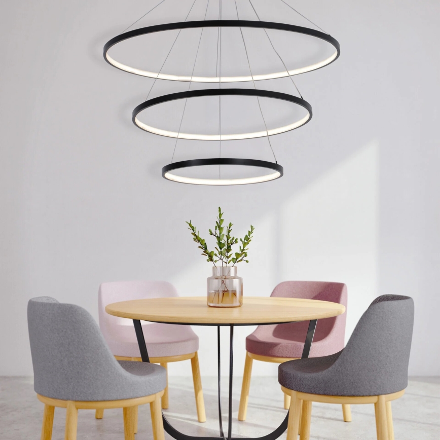 LED Lühter LEA LED/60W/230V 4000K d. 80 cm must