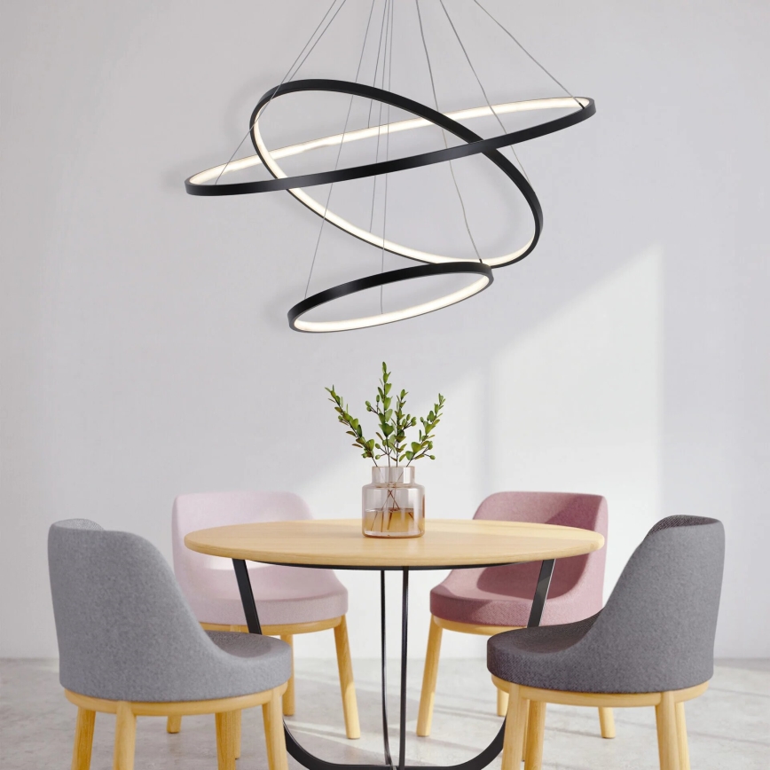 LED Lühter LEA LED/60W/230V 4000K d. 80 cm must