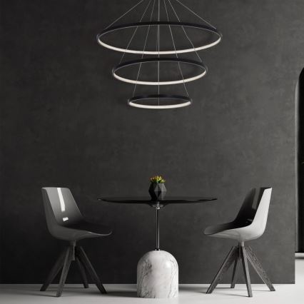 LED Lühter LEA LED/60W/230V 4000K d. 80 cm must