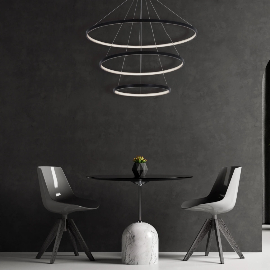 LED Lühter LEA LED/60W/230V 4000K d. 80 cm must