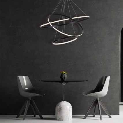 LED Lühter LEA LED/60W/230V 4000K d. 80 cm must