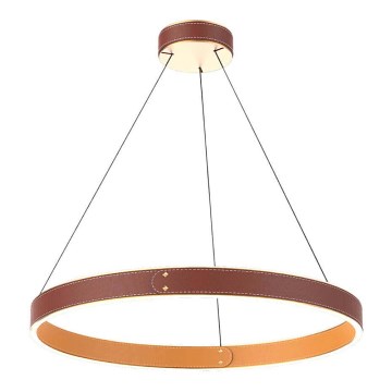 LED Lühter LEATHER LED/47,8W/230V pruun/oranž