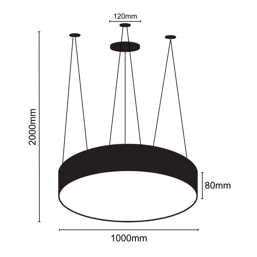 LED Lühter LED/100W/230V 4000K d. 100 cm