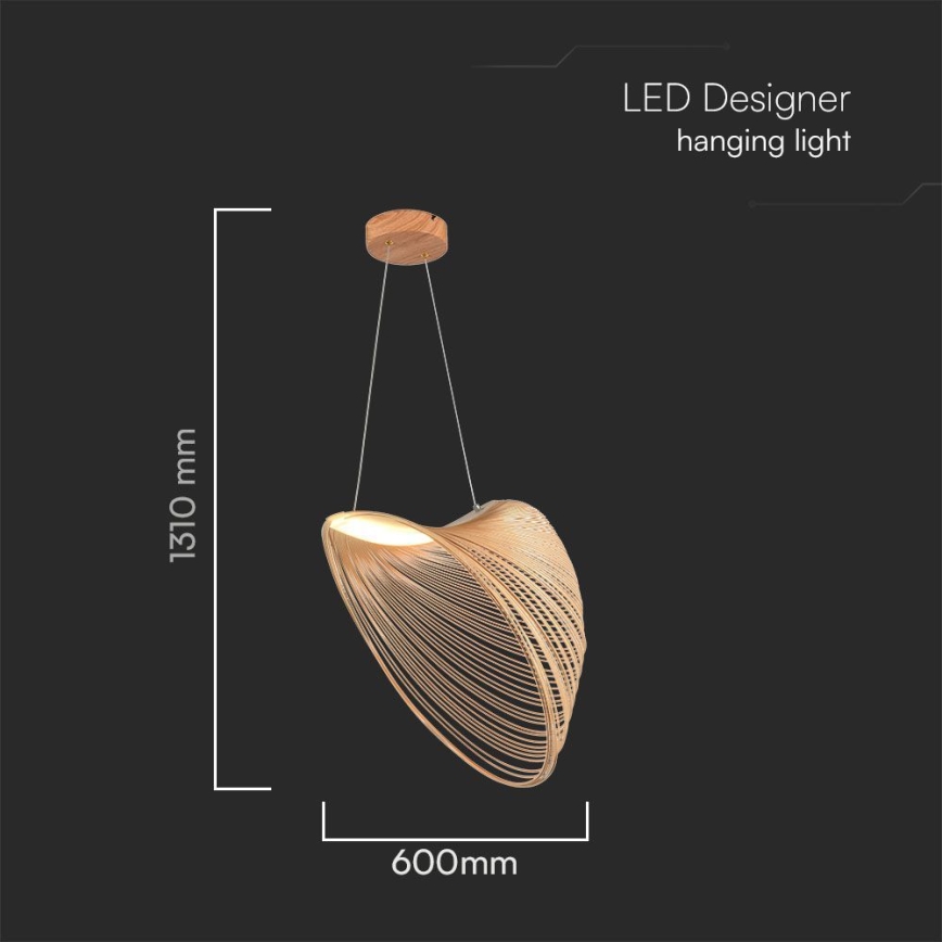 LED Lühter LED/10W/230V 3000K beež