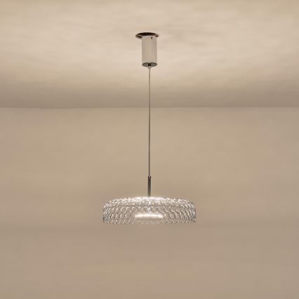 LED Lühter LED/10W/230V 3000K läikiv kroom d. 35 cm