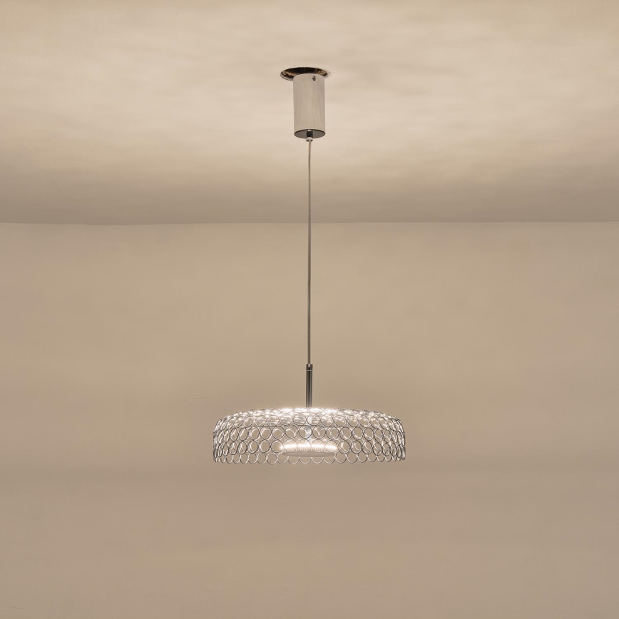 LED Lühter LED/10W/230V 3000K läikiv kroom d. 35 cm