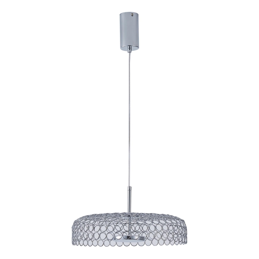 LED Lühter LED/10W/230V 3000K läikiv kroom d. 35 cm