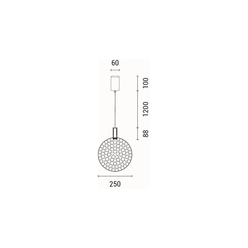 LED Lühter LED/10W/230V 3000K läikiv kroom d. 35 cm
