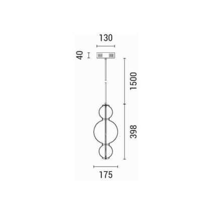 LED Lühter LED/12,6W/230V 3000K
