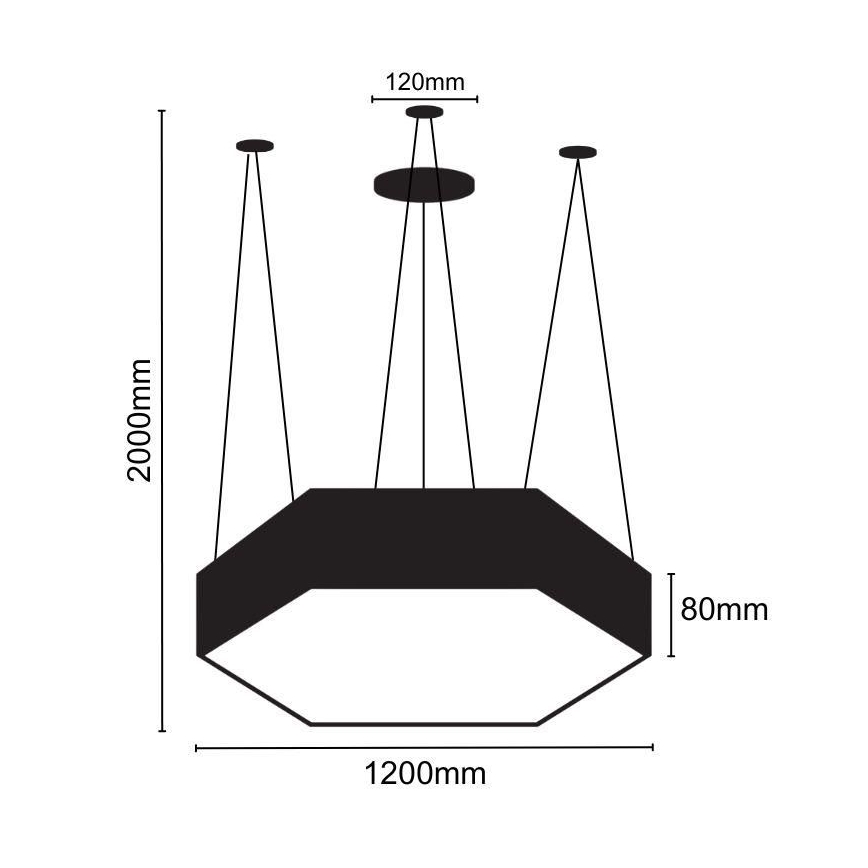 LED Lühter LED/120W/230V 4000K d. 120 cm