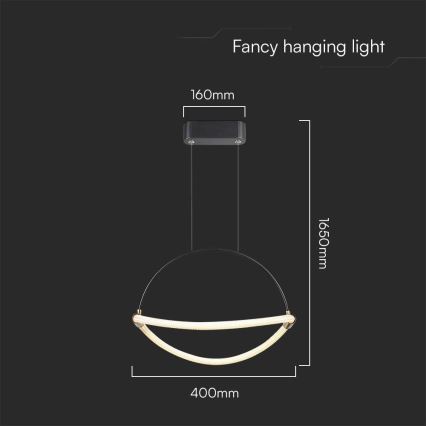 LED Lühter LED/12W/230V 3000K d. 40 cm
