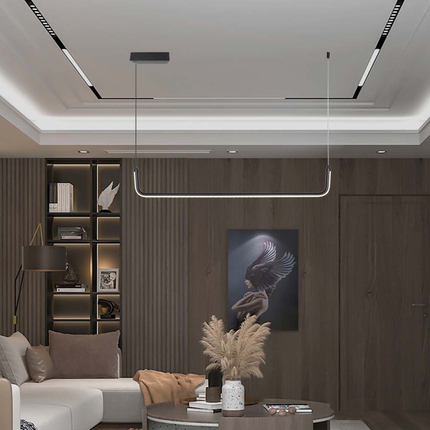LED Lühter LED/12W/230V 4000K 90 cm must