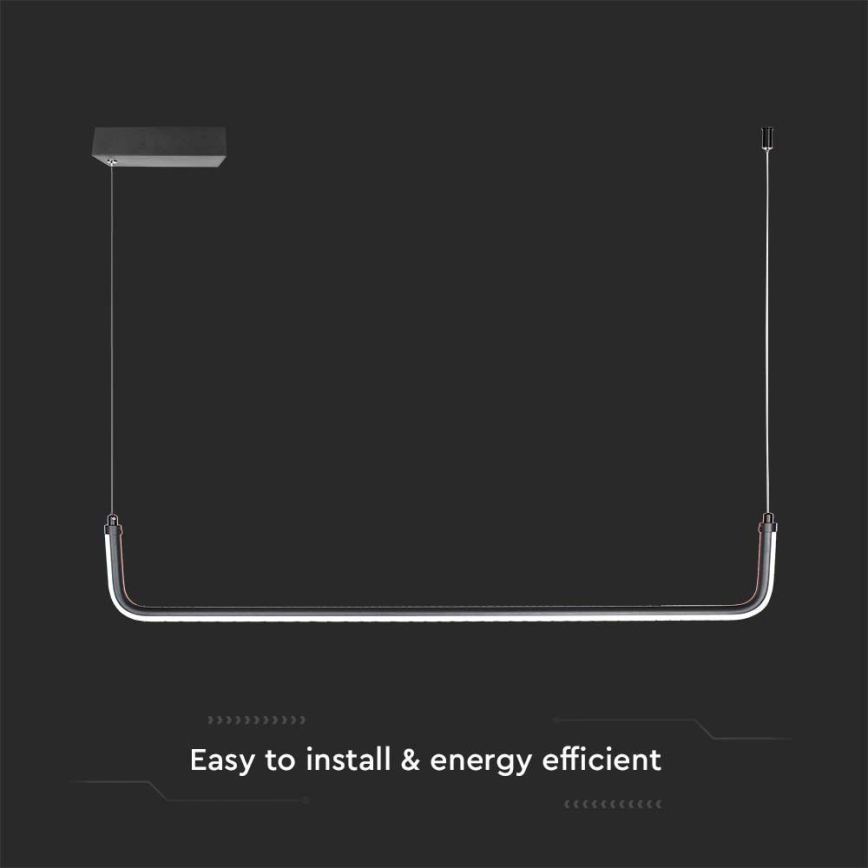 LED Lühter LED/12W/230V 4000K 90 cm must