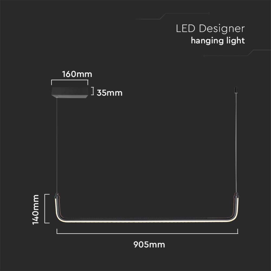 LED Lühter LED/12W/230V 4000K must