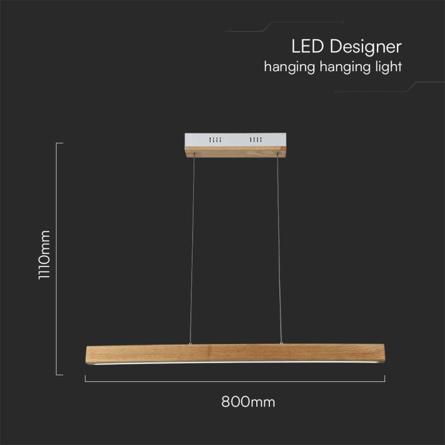 LED Lühter LED/12W/230V 4000K pruun