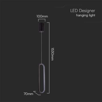 LED Lühter LED/13W/230V 3000K must