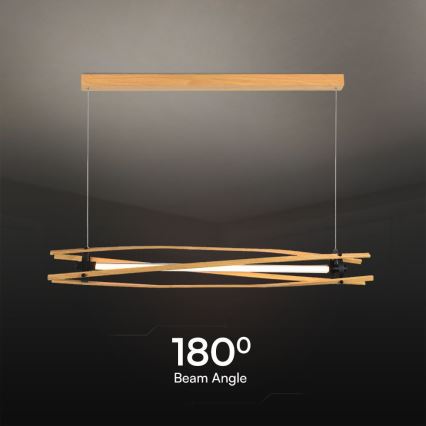 LED Lühter LED/15W/230V 3000K pruun