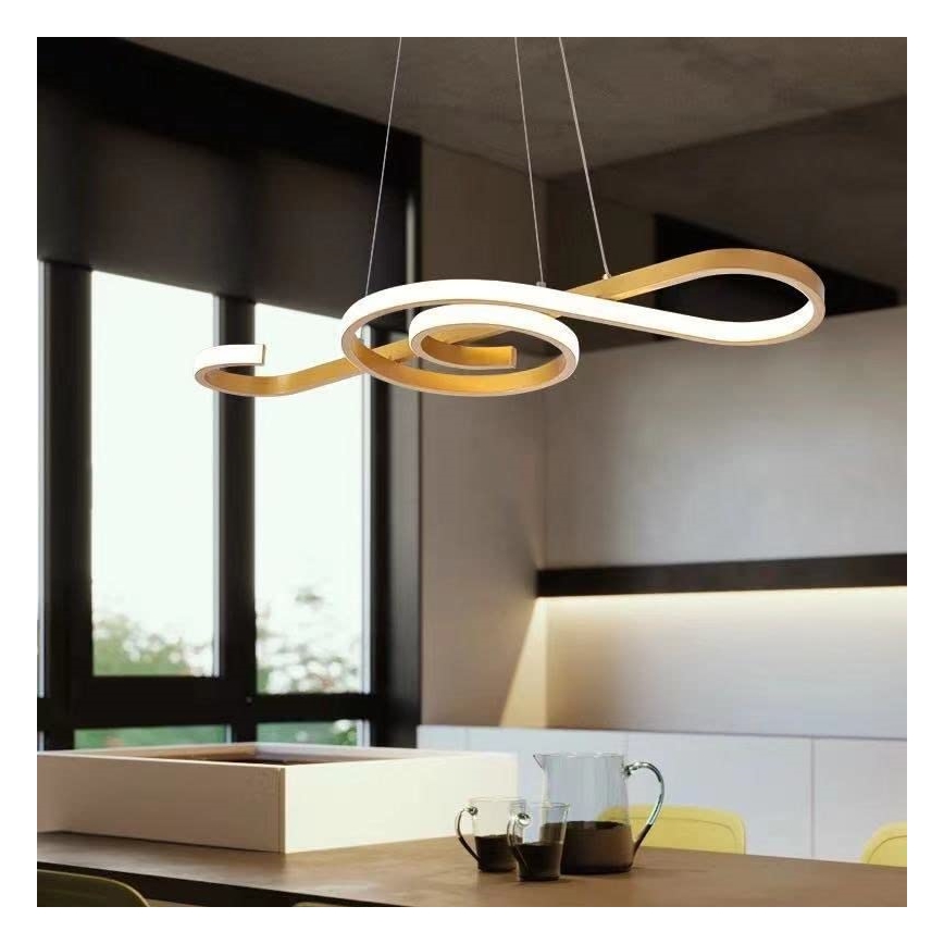 LED Lühter LED/18W/230V 3000K kuldne