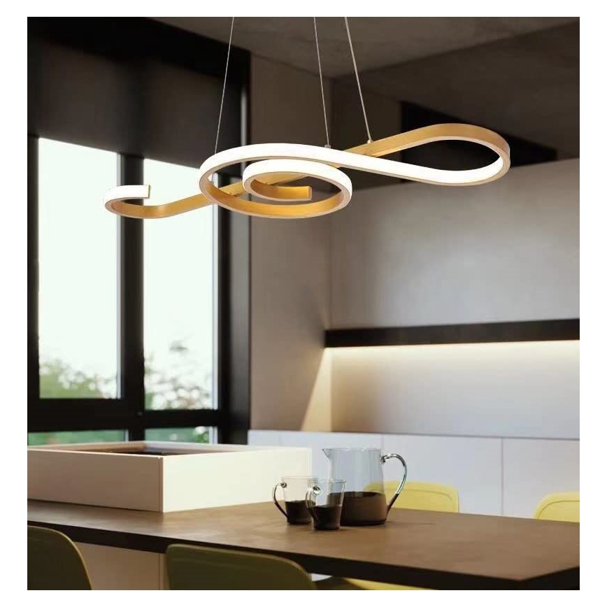 LED Lühter LED/18W/230V 3000K kuldne