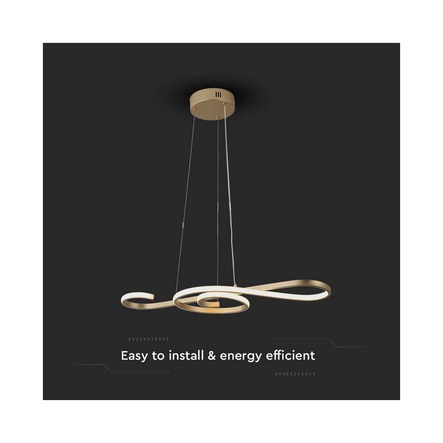 LED Lühter LED/18W/230V 3000K kuldne
