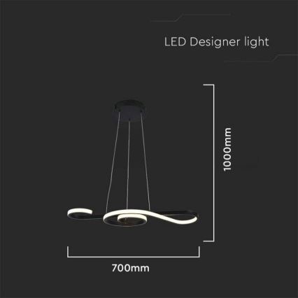 LED Lühter LED/18W/230V 3000K must