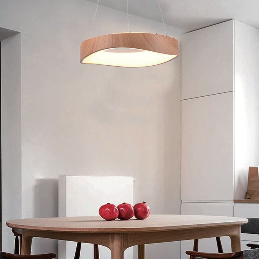 LED Lühter LED/18W/230V 3000K ø 40 cm pruun