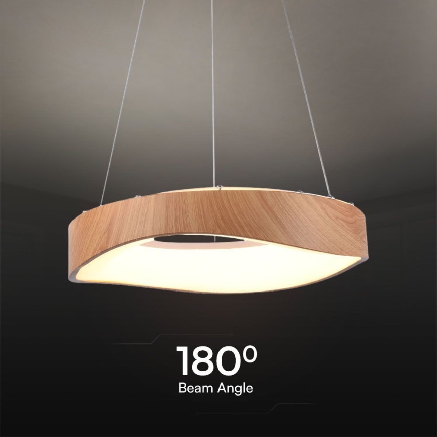 LED Lühter LED/18W/230V 3000K ø 40 cm pruun