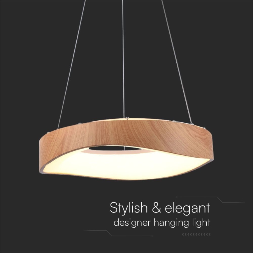 LED Lühter LED/18W/230V 3000K ø 40 cm pruun