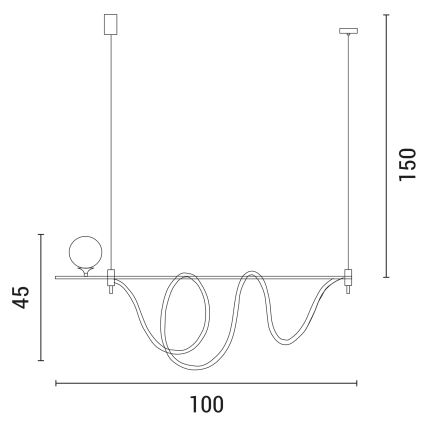 LED Lühter LED/20W/230V + 1xG9/10W/230V 3000K kuldne