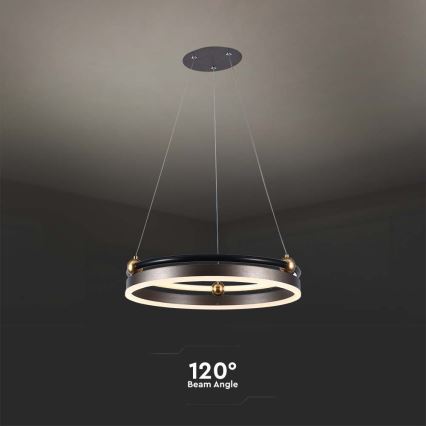 LED Lühter LED/20W/230V 3000K d. 42 cm pruun