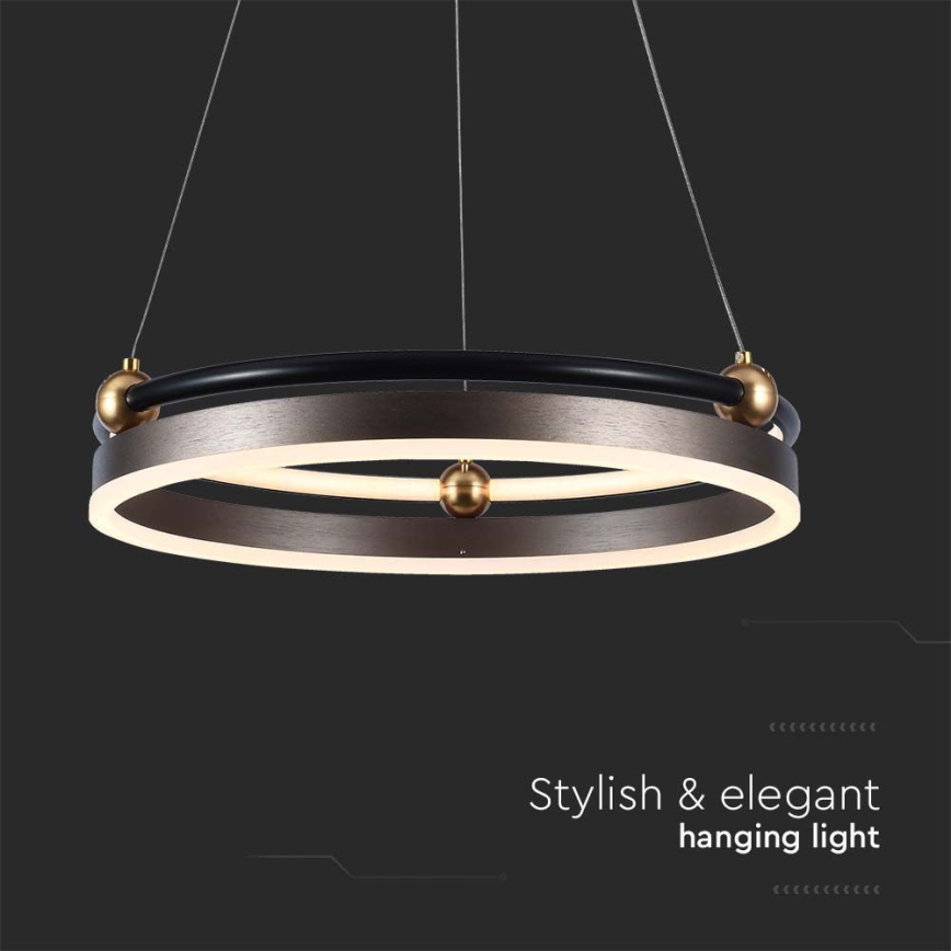 LED Lühter LED/20W/230V 3000K d. 42 cm pruun
