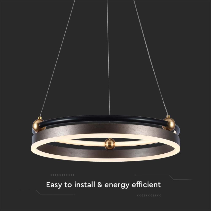 LED Lühter LED/20W/230V 3000K d. 42 cm pruun