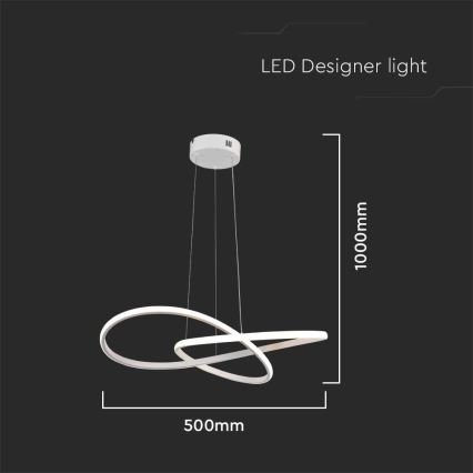 LED Lühter LED/20W/230V 3000K valge