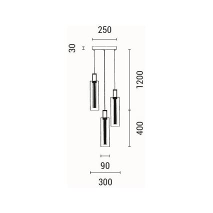 LED Lühter LED/21W/230V 3000K