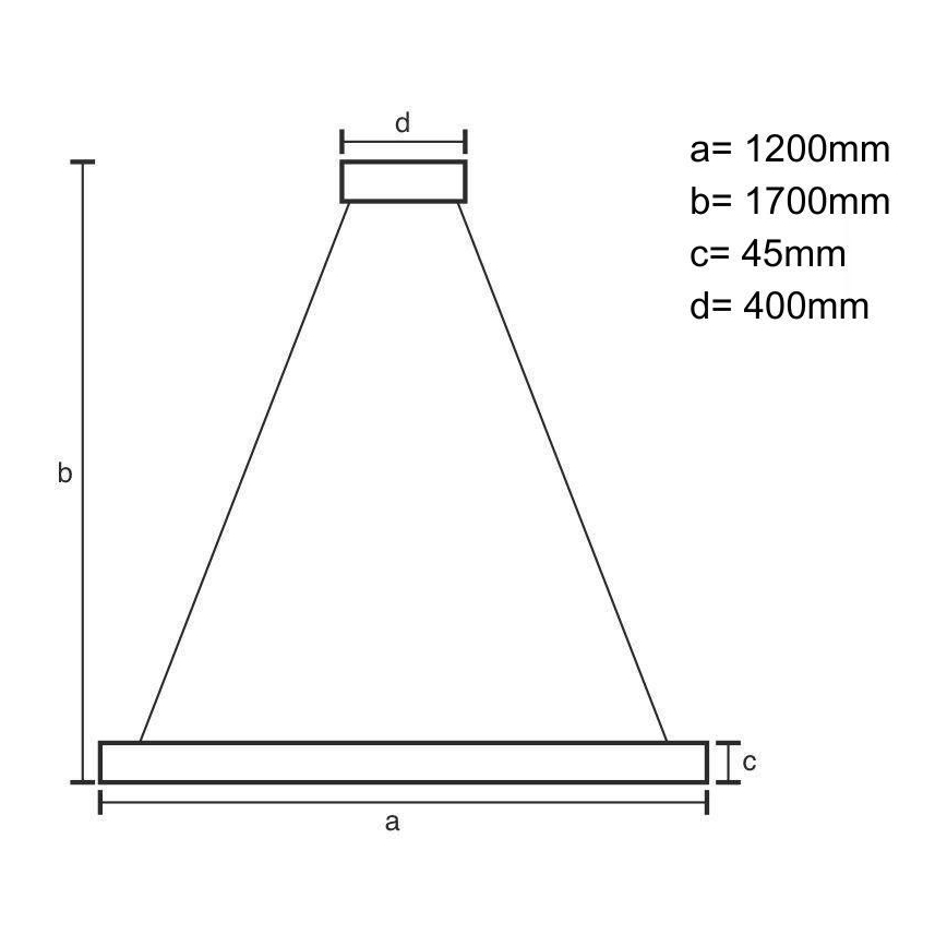 LED Lühter LED/22W/230V 4000K 120 cm pöök/täispuit