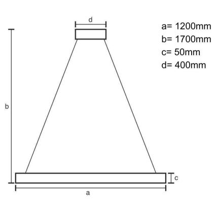 LED Lühter LED/22W/230V 4000K 120 cm pöök/täispuit